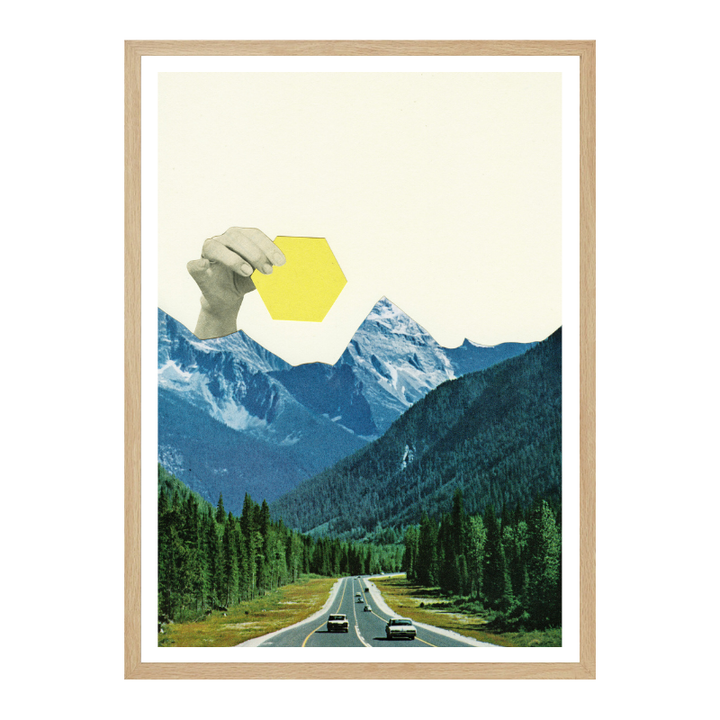Cuadro "Hexagon Hand Over Mountains"