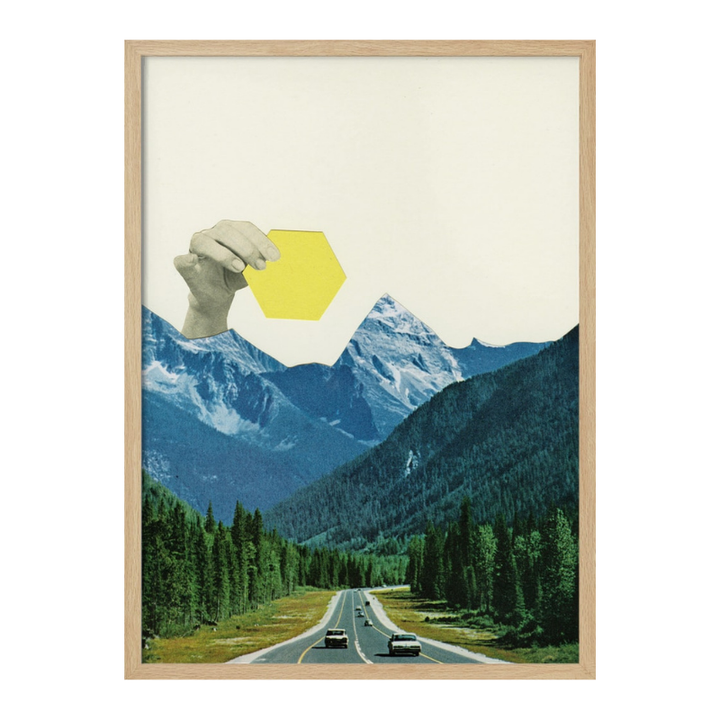 Cuadro "Hexagon Hand Over Mountains"