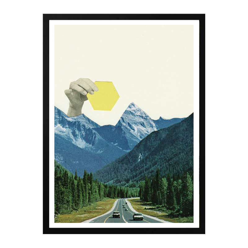 Cuadro "Hexagon Hand Over Mountains"