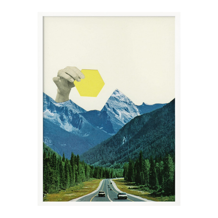 Cuadro "Hexagon Hand Over Mountains"
