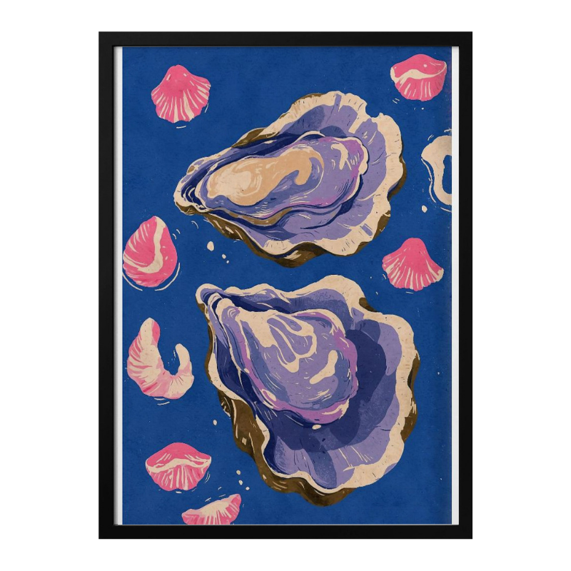 Oceanic Life - Oysters Art Print