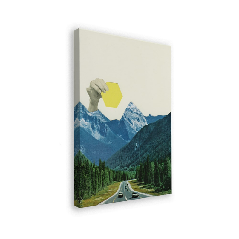 Cuadro "Hexagon Hand Over Mountains"