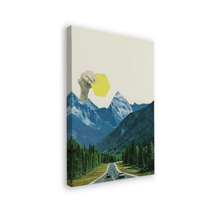 Cuadro "Hexagon Hand Over Mountains"