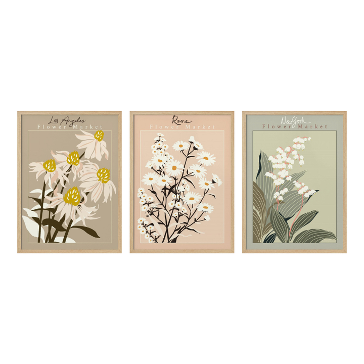 Set de cuadros "Set World Flower Markets"