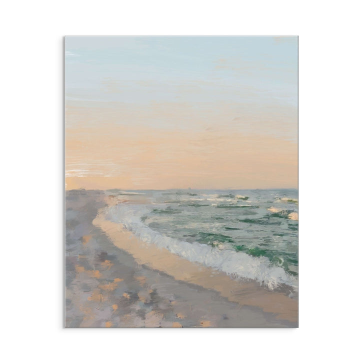 Amanecer en la playa Art Print