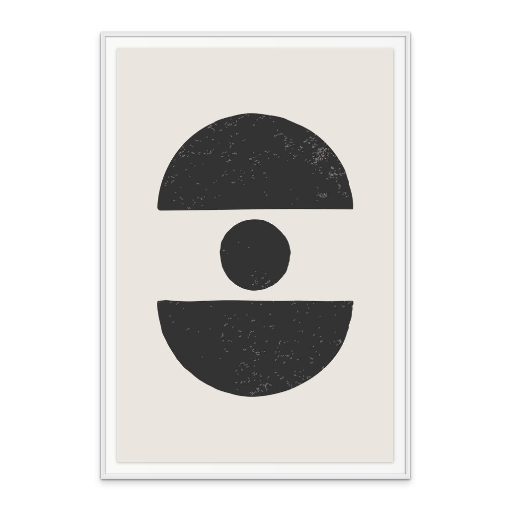 Black Abstract Shapes Series #4 Art Print