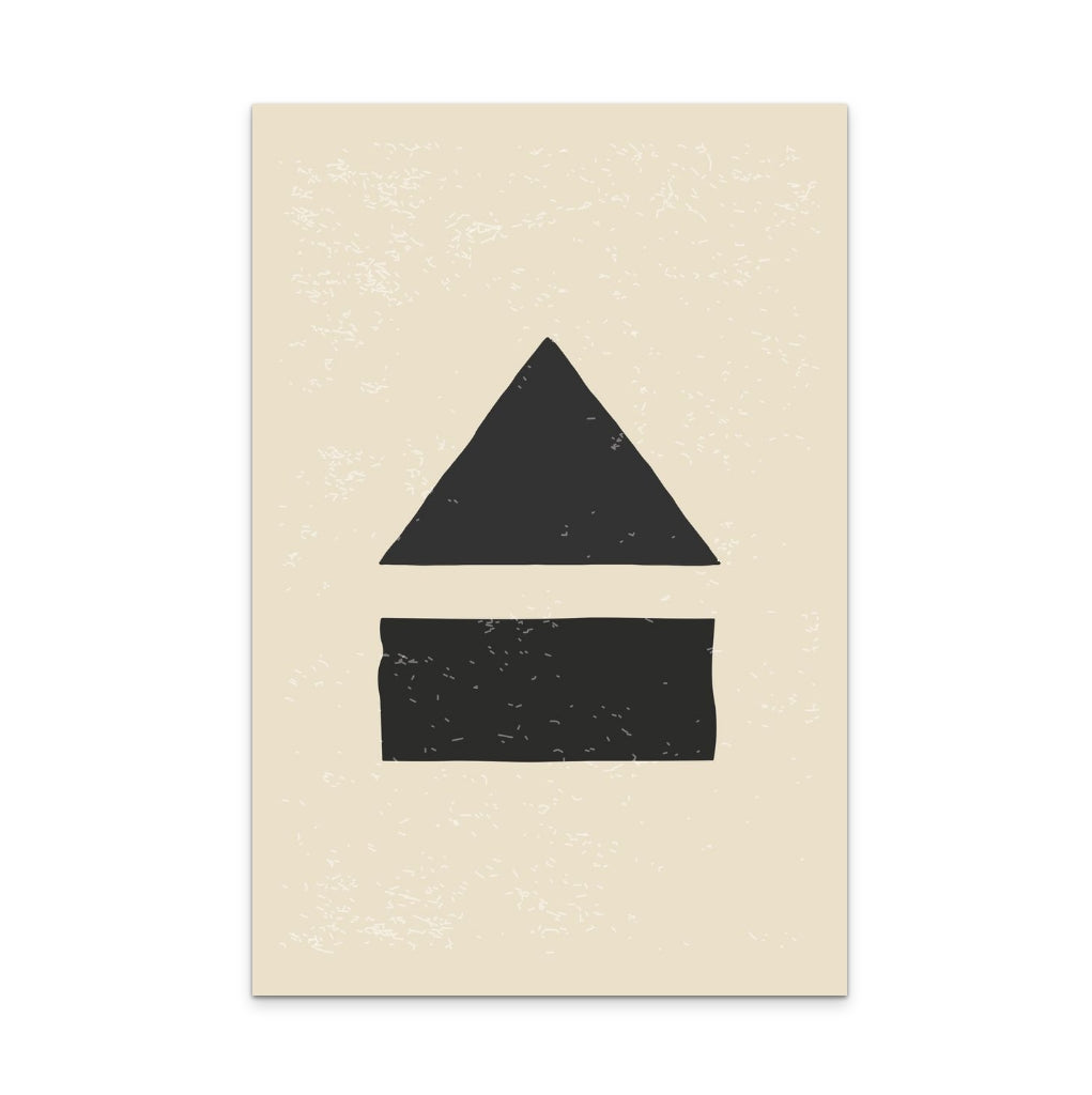 Black Minimal Shapes Series #6 Art Print