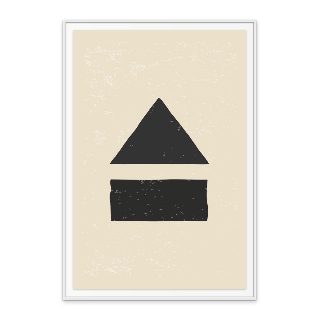 Black Minimal Shapes Series #6 Art Print