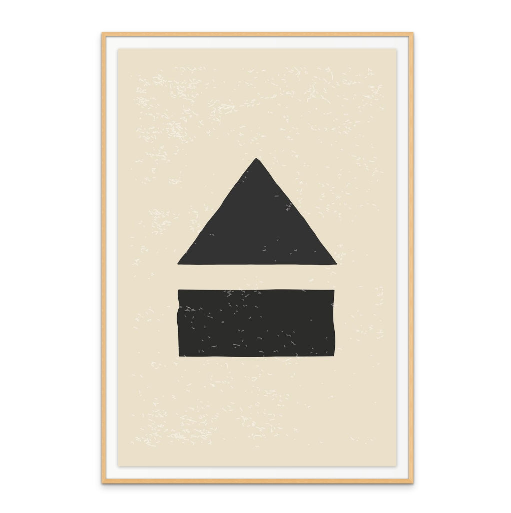 Black Minimal Shapes Series #6 Art Print