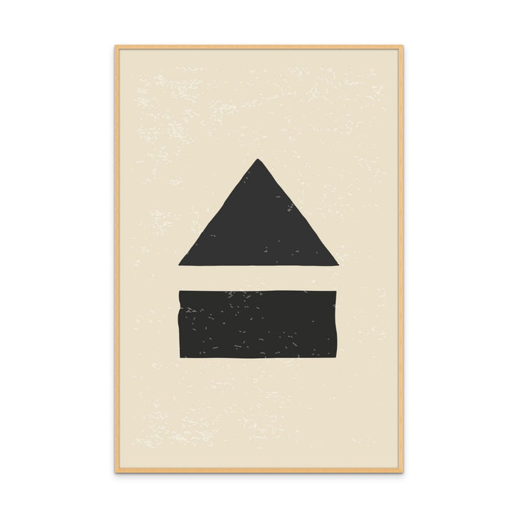 Black Minimal Shapes Series #6 Art Print