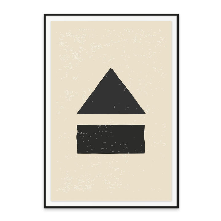 Black Minimal Shapes Series #6 Art Print