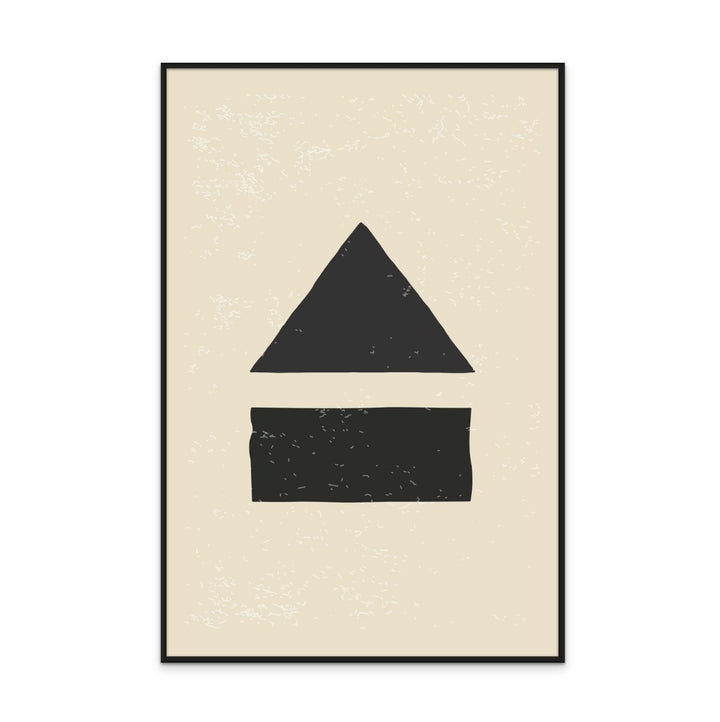 Black Minimal Shapes Series #6 Art Print