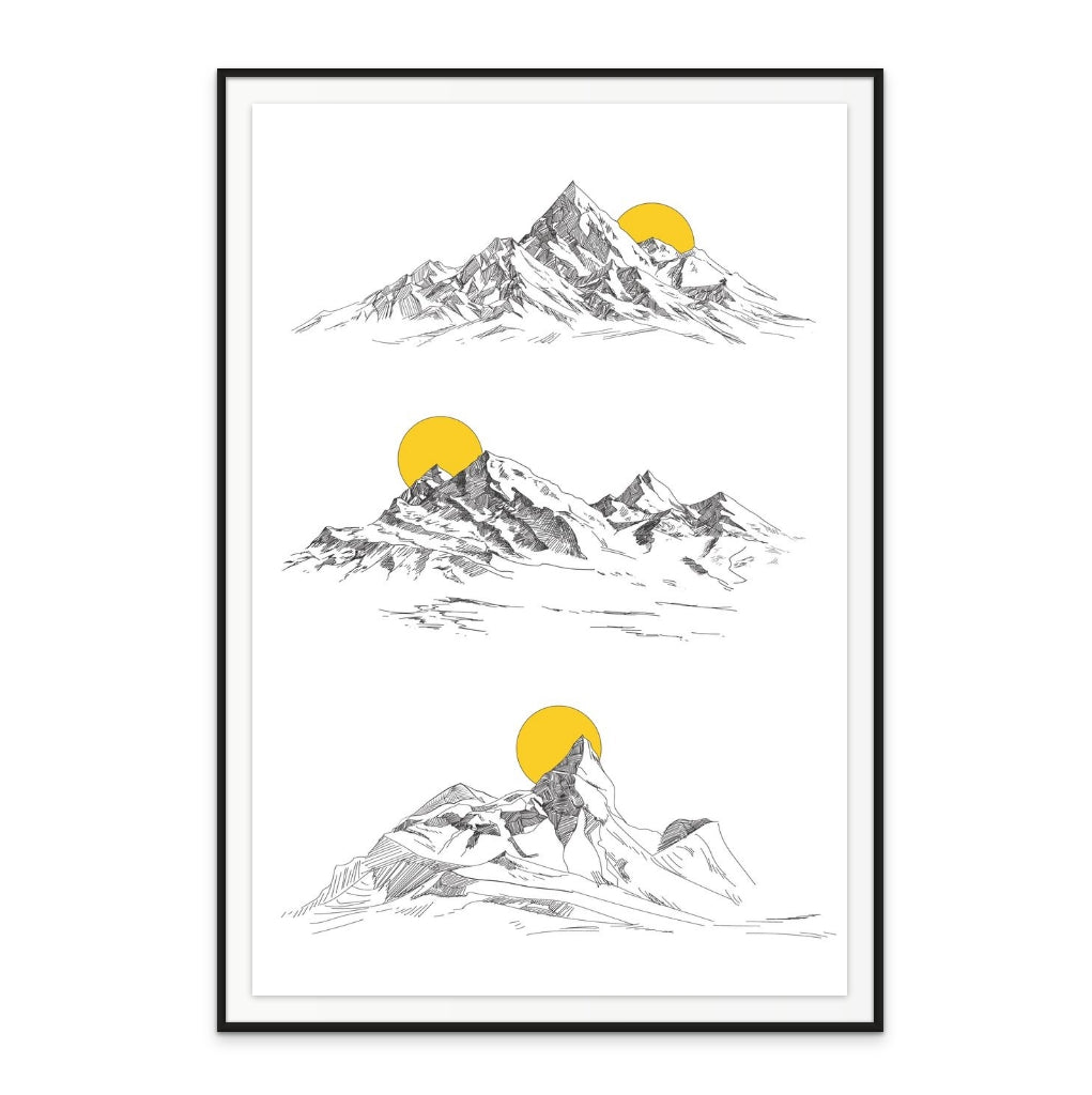 Sunny Mountains Art Print