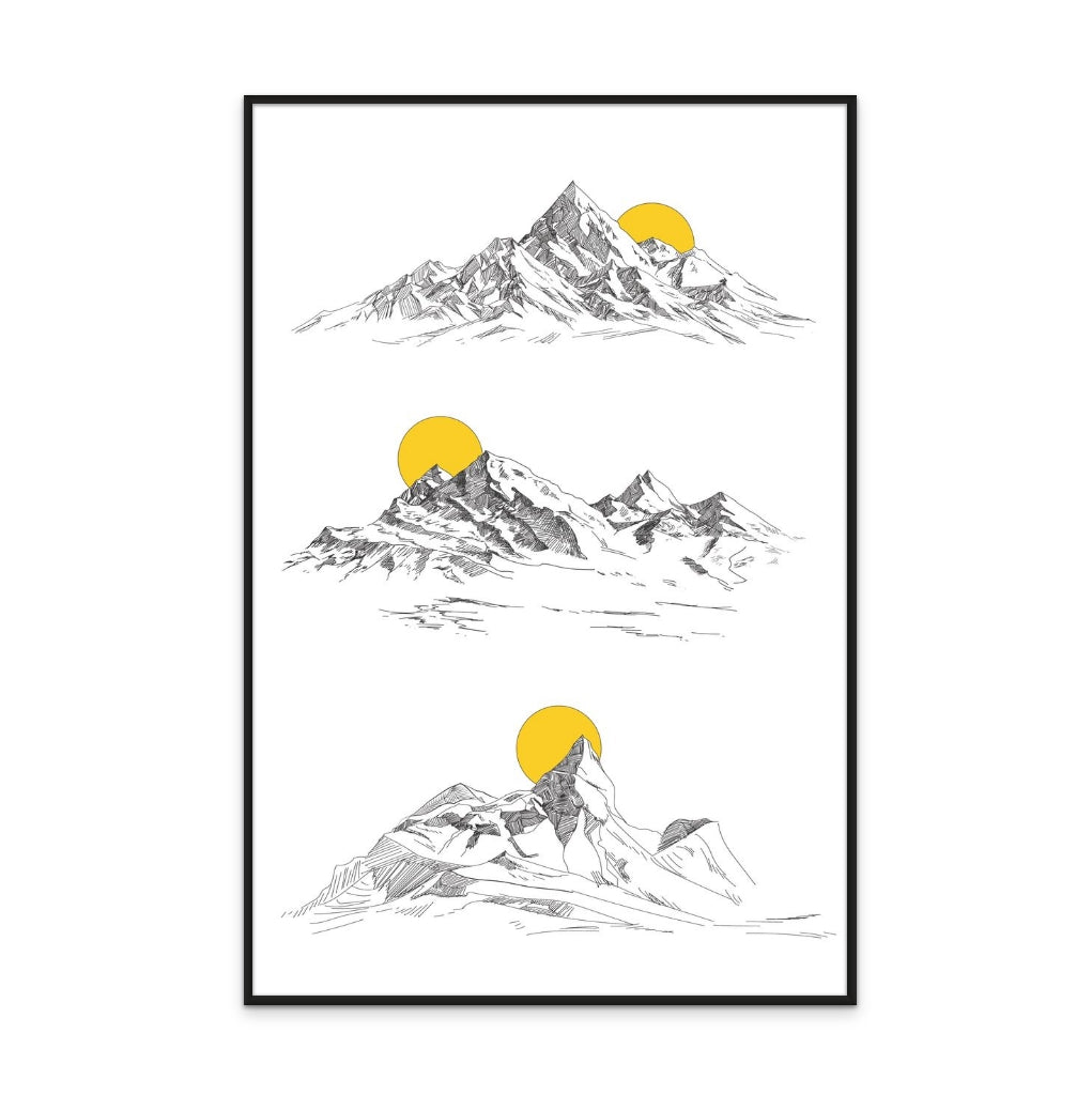 Sunny Mountains Art Print