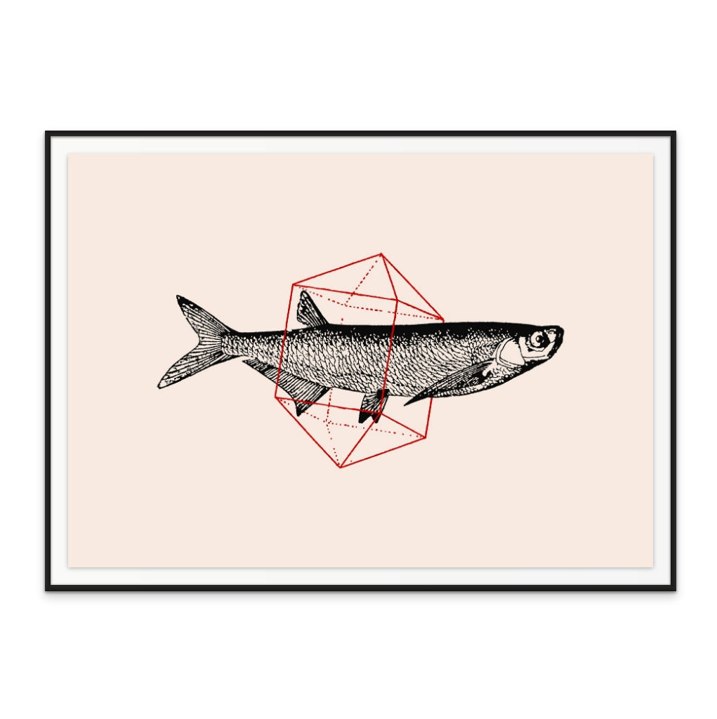 Fish In Geometrics NAo2 Art Print