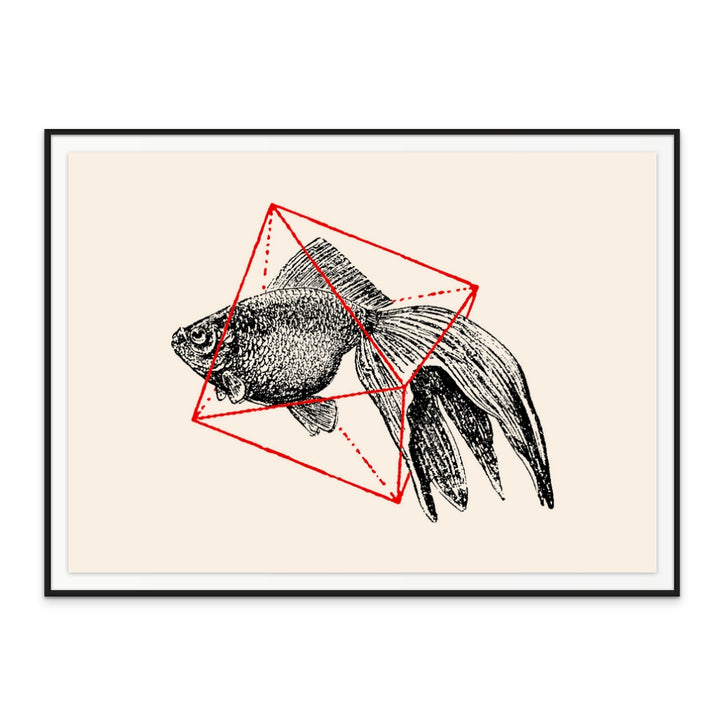 Fish In Geometrics NAo3 Art Print