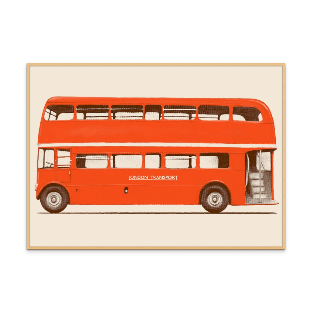 Red English Bus Art Print