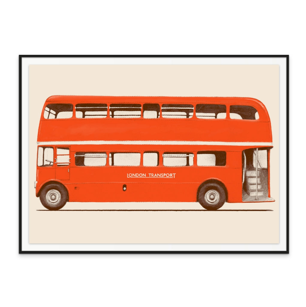 Red English Bus Art Print