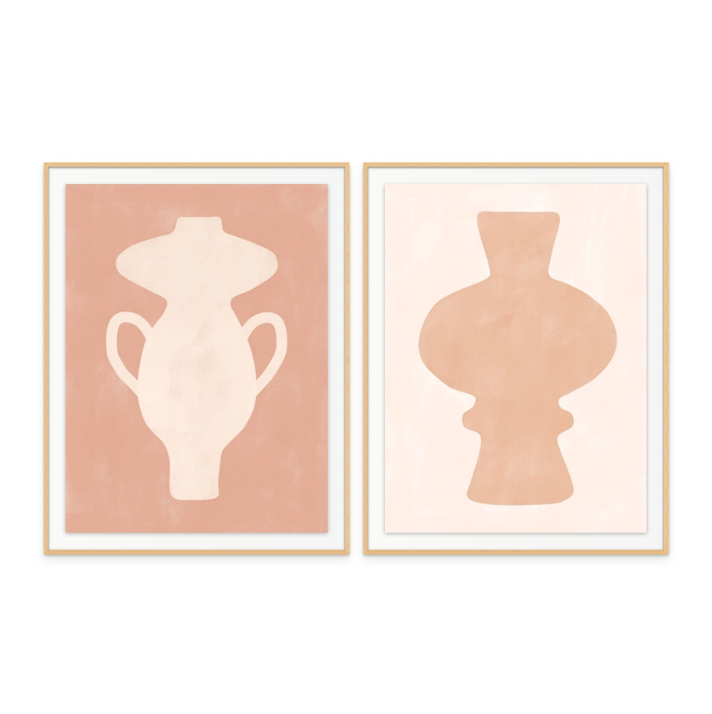 Set "Abstract vase 3" + "Abstract vase 4" Art Prints