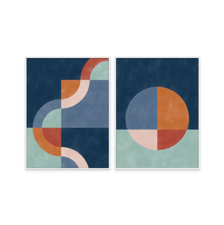 Set "Circular Fushion 3" + "Colorful spaces" Art Prints