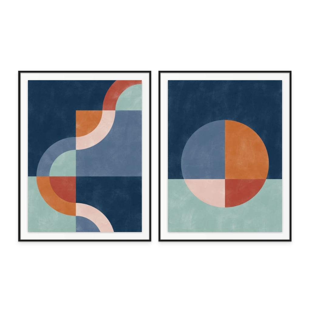 Set "Colorful spaces" Art Prints