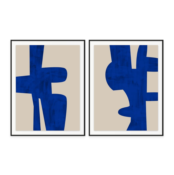 Set "Blue illusions" + "Blue illusions 2" Art Prints