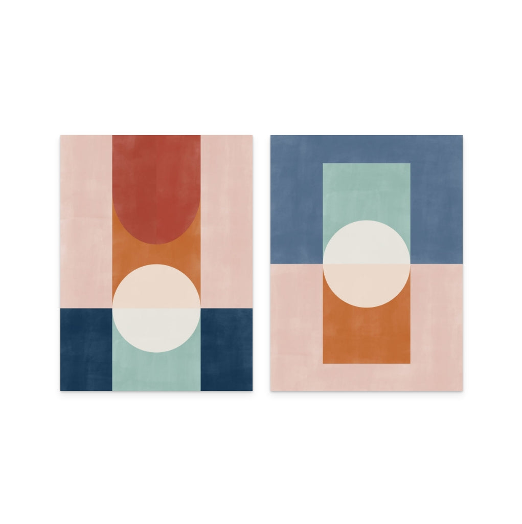 Set "Geometric composition" + "Geometric composition 2" Art Prints