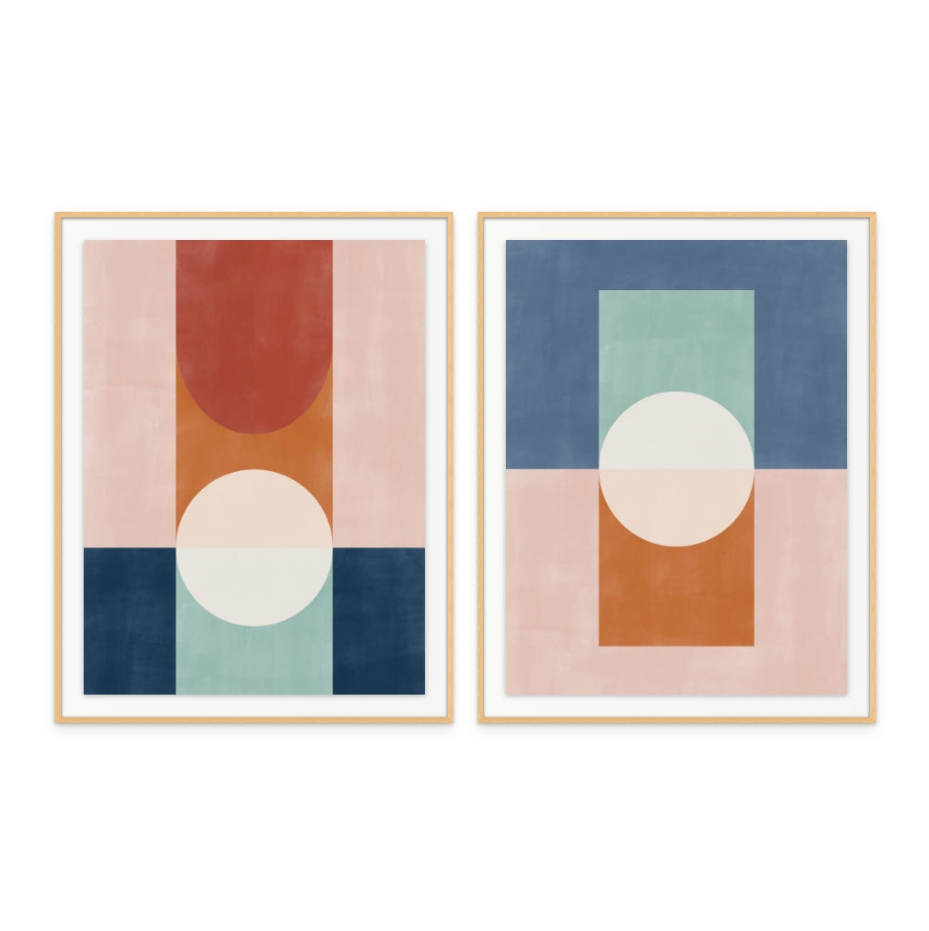 Set "Geometric composition" Art Prints