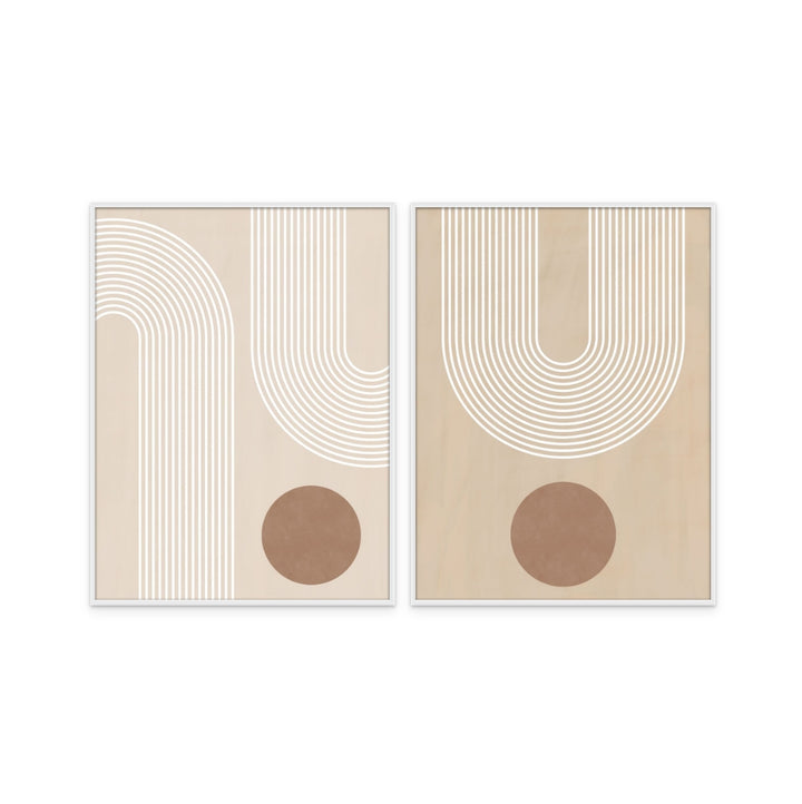 Set "Beige Arc Poster No.3" + "Beige Arc Poster No.1" Art Prints