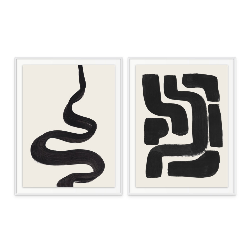 Set "Ink Genie" + "Ink Maze" Art Prints