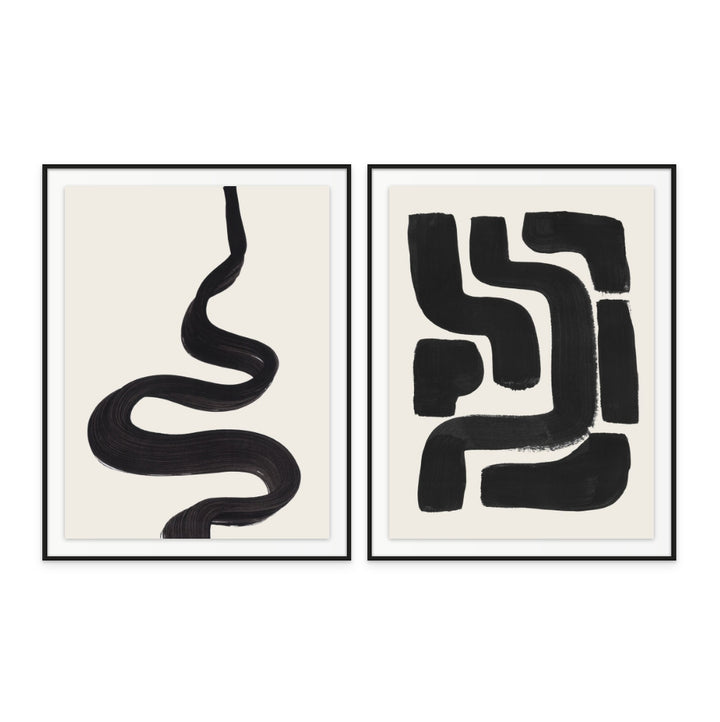 Set "Ink Genie" + "Ink Maze" Art Prints