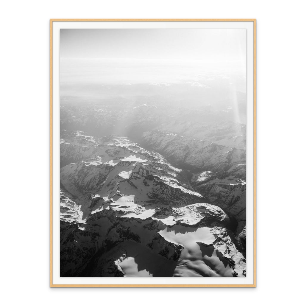 Alps in Black and White Art Print