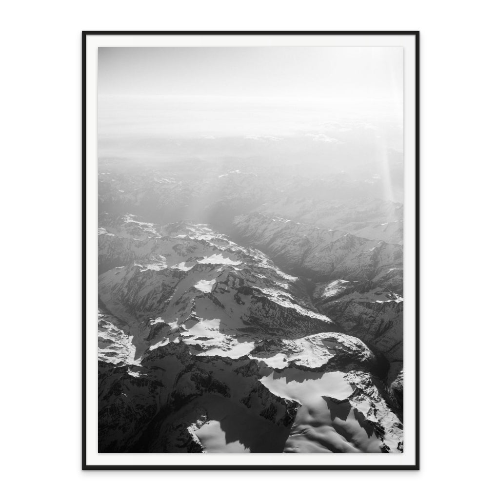 Alps in Black and White Art Print