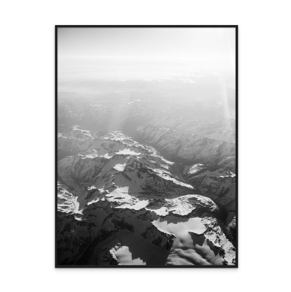 Alps in Black and White Art Print