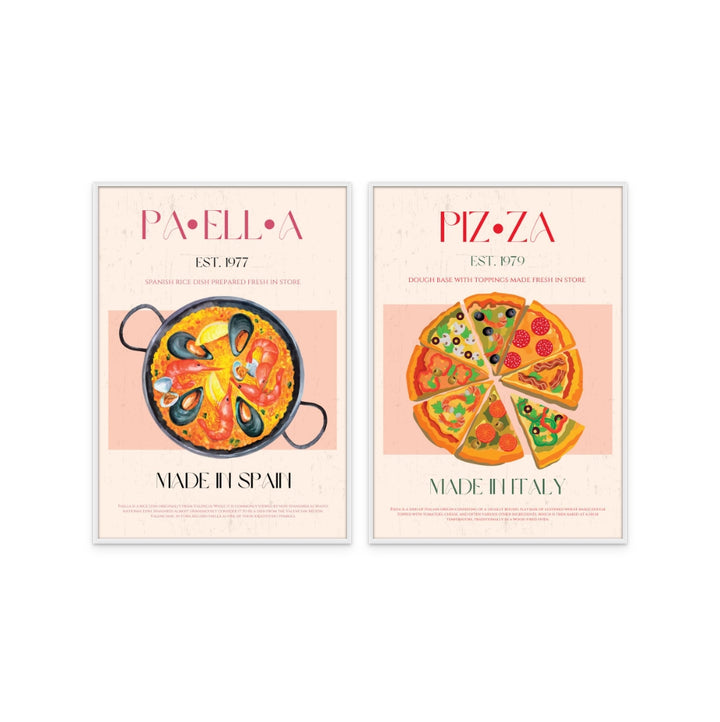 Set "Paealla" + "Pizza" Art Prints