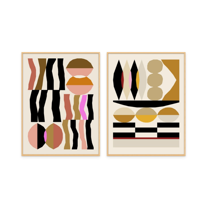 Set "Abstract composition 22" + "Abstract composition 26" Art Prints