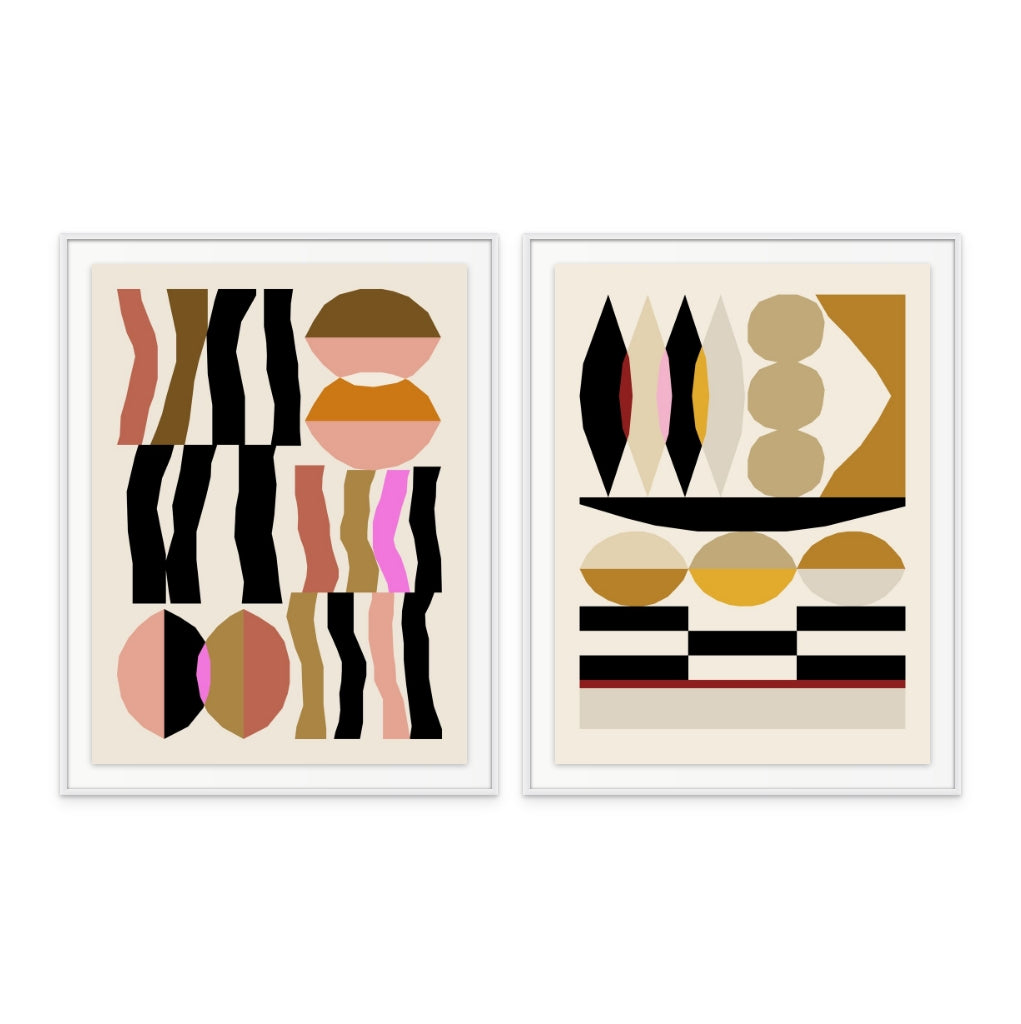 Set "Abstract composition 22" + "Abstract composition 26" Art Prints