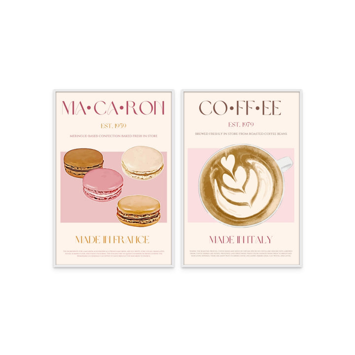 Set "Macaron Print" + "Coffee Print" Art Prints