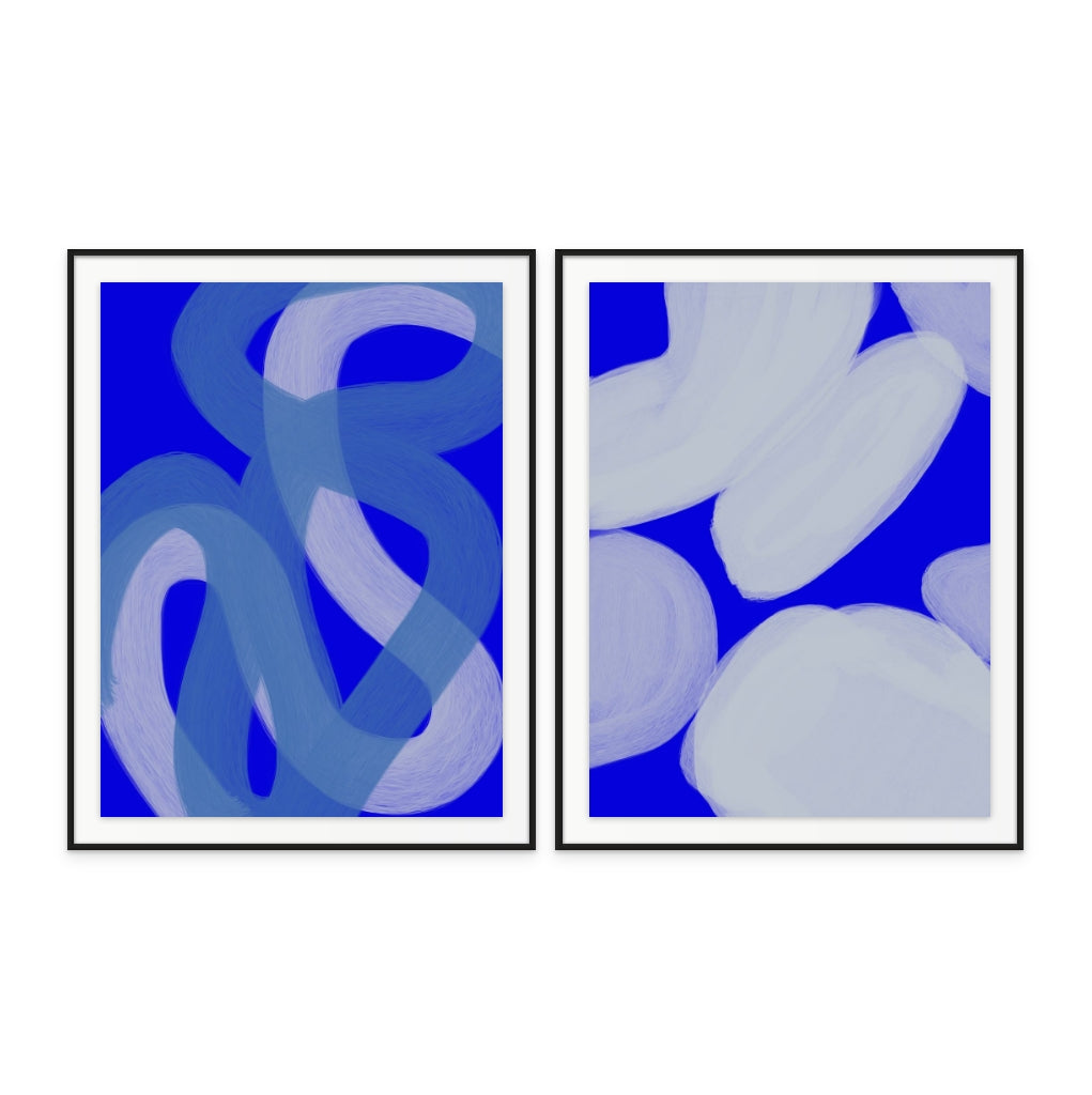 Set "Cobalt" Art Prints