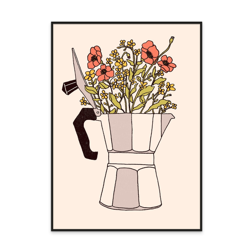 Moka Flowers Art Print