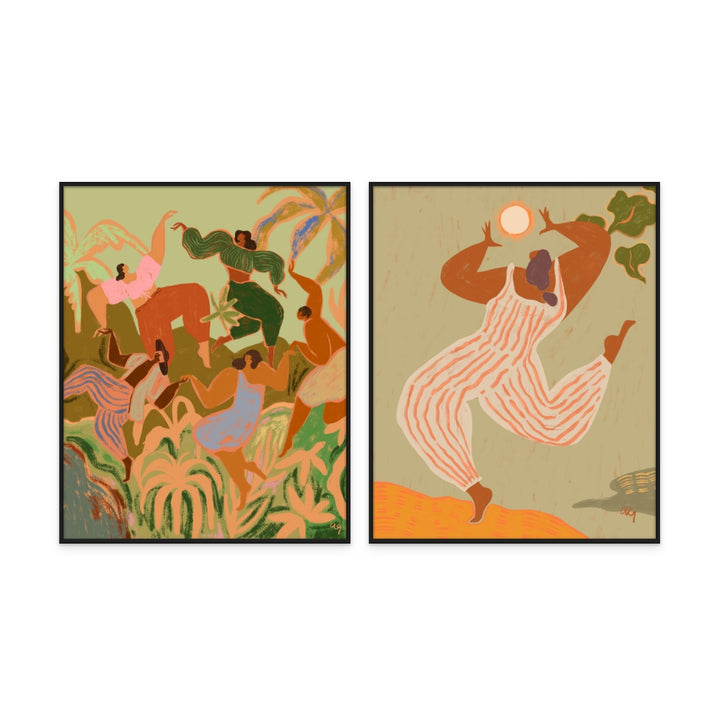 Set "Spring Frolic" + "Reach For The Sun" Art Prints