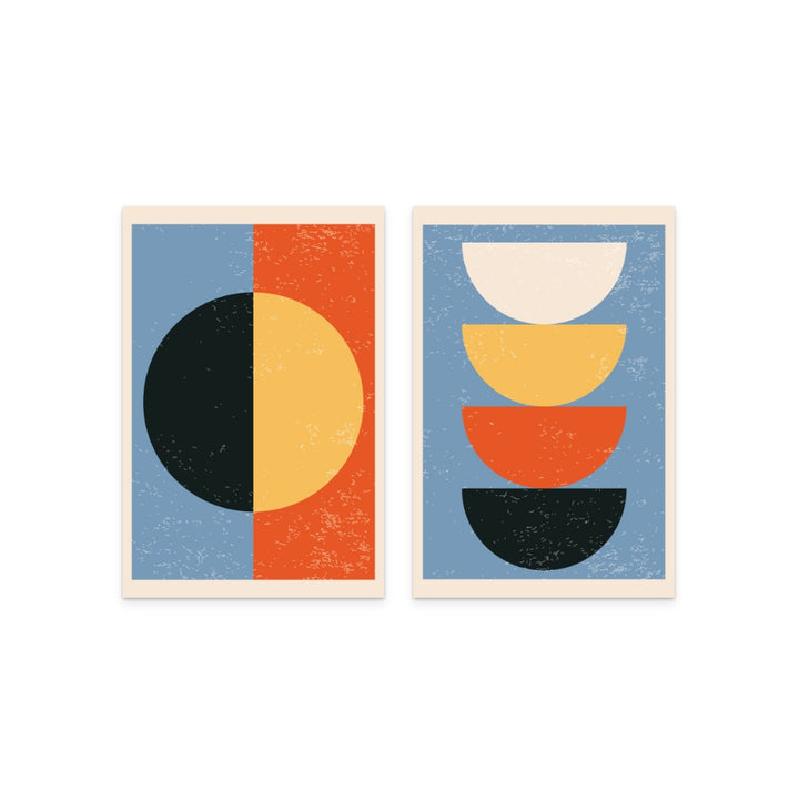 Set "Minimal Abstract Shapes Series #2" Art Prints