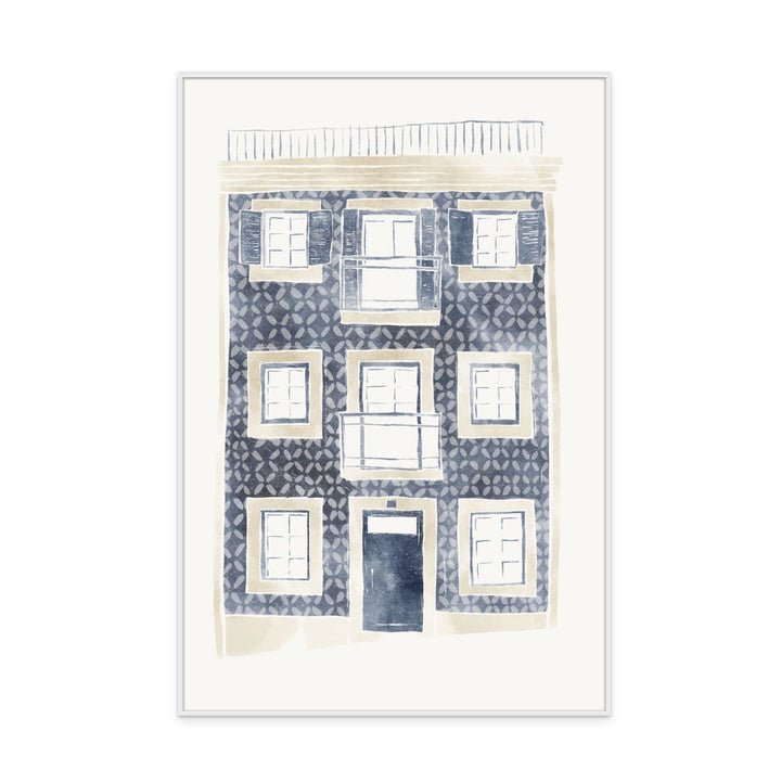 Blue Portuguese Building Art Print