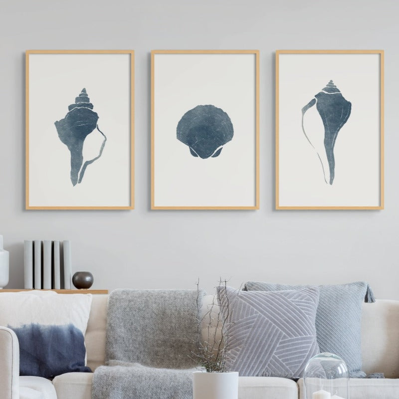 Blue Seashell III Art Print