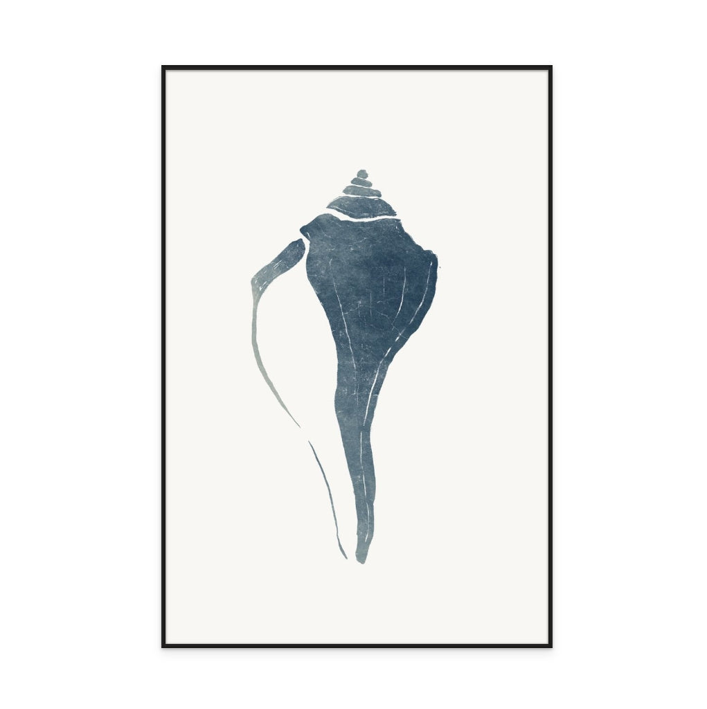 Blue Seashell I Art Print