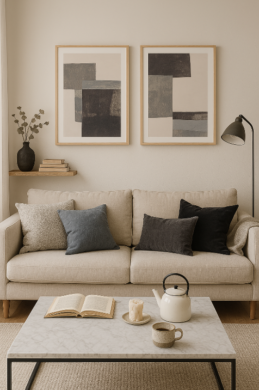 Gray Blocks #1 Art Print