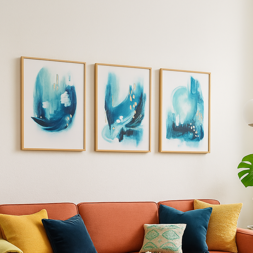 Set "Trident seas 1" + "Trident seas 2" + "Trident seas 3" Art Prints