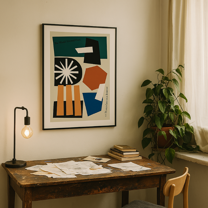 The World Around Us Gray Art Print