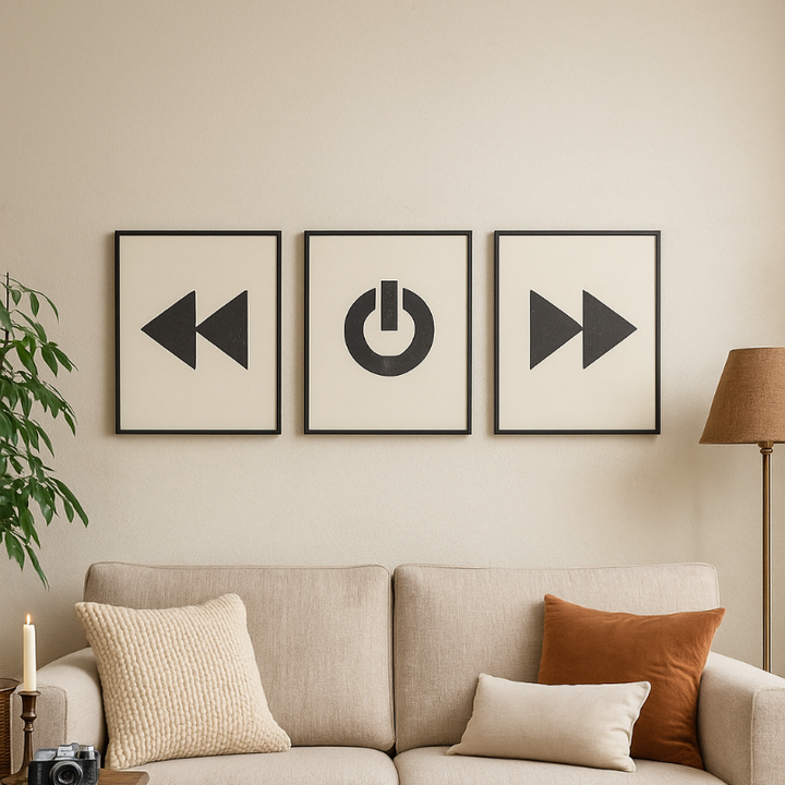 Black Minimal Shapes Series #8 Art Print