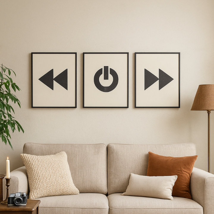 Black Minimal Shapes Series #2 Art Print